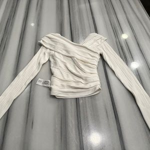 HERVE LEGER Top, Color Alabaster, Size XXS, NWT